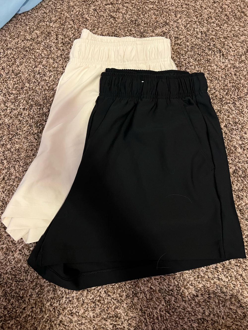Old Navy Black and White High-Waisted Athletic Shorts Duo